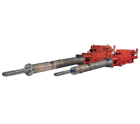 twin screw and barrel with gearbox