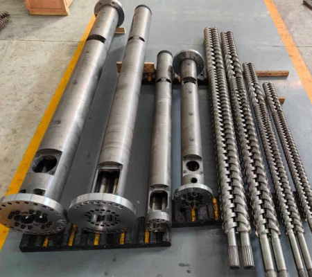 Theysohn parallel twin screws and barrels