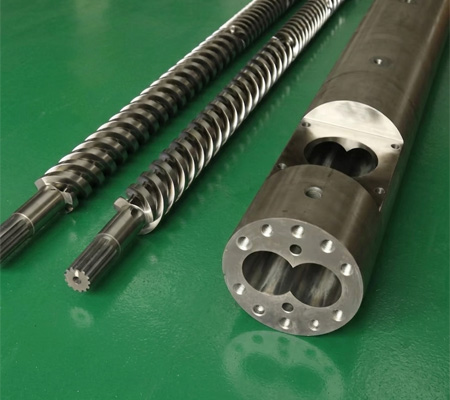 parallel twin screws and barrel