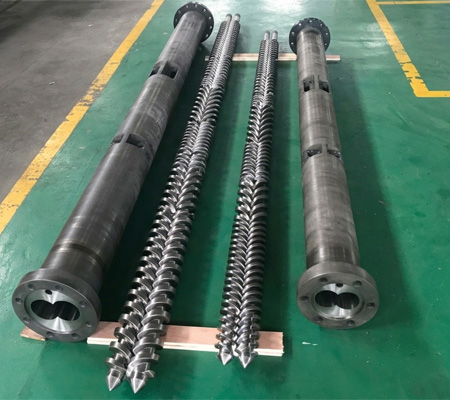 Krauss Maffei twin screws and barrels KMD75/KMD90
